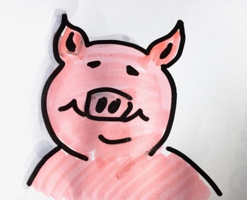 Der Schweinehund bequem und behäbig