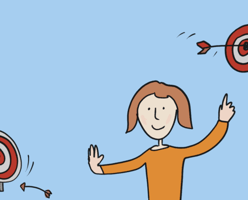 Ablenkung wegschieben, das Ziel ist eine tiefe Konzentration