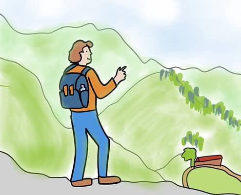 Mit allen Sinnen die Landschaft und die Aussicht in sich aufnehmen