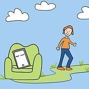 Beim Spazierengehen bleibt das Handy zu Hause