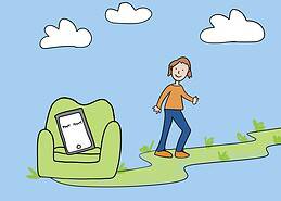 Beim Spazierengehen bleibt das Handy zu Hause