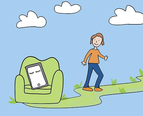 Beim Spazierengehen bleibt das Handy zu Hause