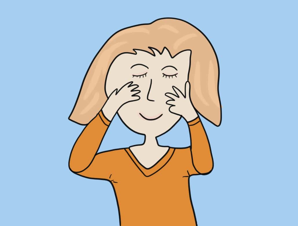 Augen_Ausstreichen Augen und Gesicht entspannen